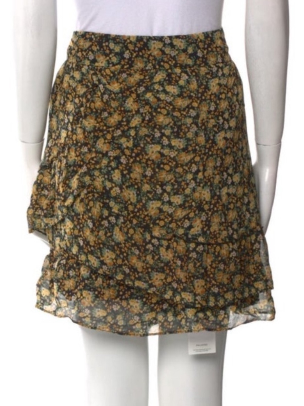 Sezane Carolina Floral Tiered Mini Flowy Skirt